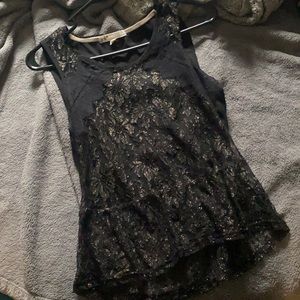 Black and gold blouse